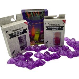 Halloween Miscellaneous Novelty Light Sets NIB & Bat Bulb Covers 4 Piece Lot